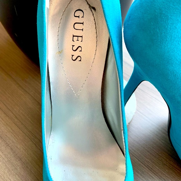 HOST PICK - 4" Blue Suede Stilettos by Guess. Size 7. Excellent Condition - Picture 4 of 14